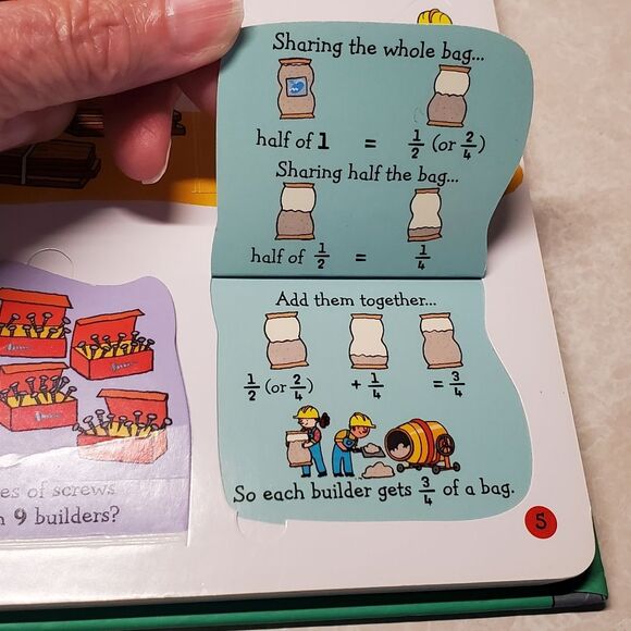 Lift The Flap Fractions And Decimals By Rosie Dickins (Hardcover) 2016 - Picture 6 of 9